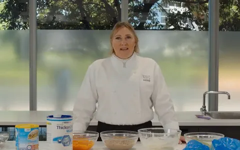 Texture modified food demonstration - Roast beef and vegetables