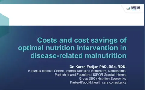 Presentation: Costs and cost savings of optimal nutrition intervention in disease  related malnutrition